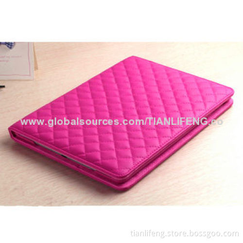 Fashionable Leather Case for iPad 2, 3 and 4, with Lovely Quilted